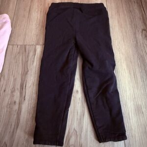 Monica + Andy Black Fleece Lined Leggings Size 3T